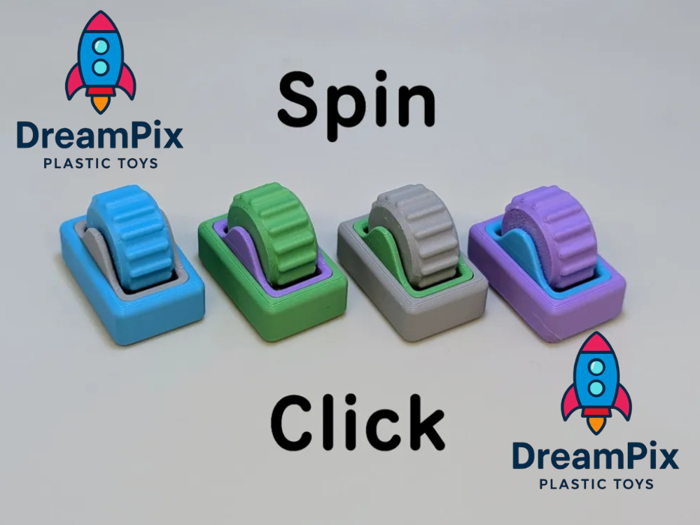 Scroll Wheel Fidget Clicker – Spin & Click Toy (3D Printed)