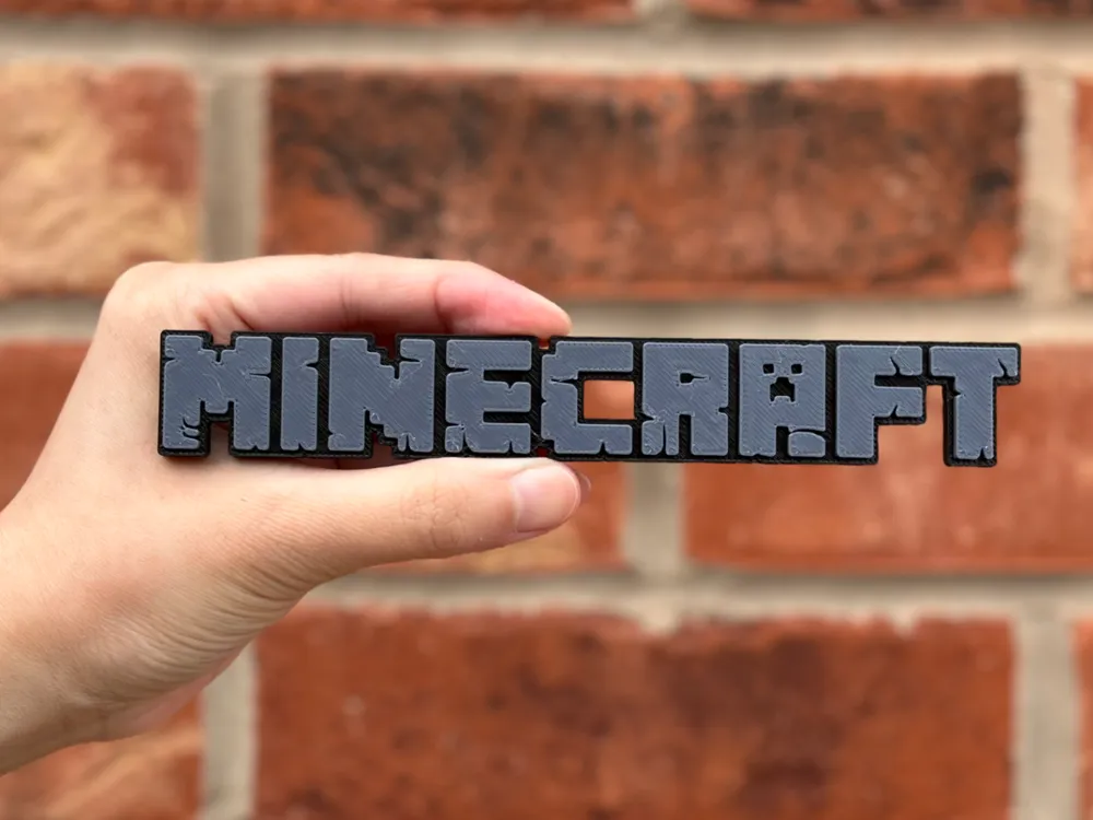 Build your setup with this custom 3D Minecraft logo!