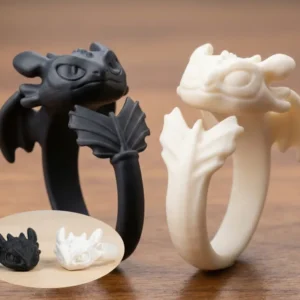 Night&Light: Articulated Dragon Ring Set