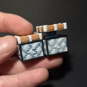 Minecraft Piston Fidget Clicker & Keychain